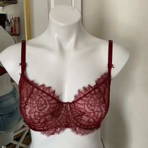 Dream Angels with cream detailing mesh lace unlined balconette push up bra